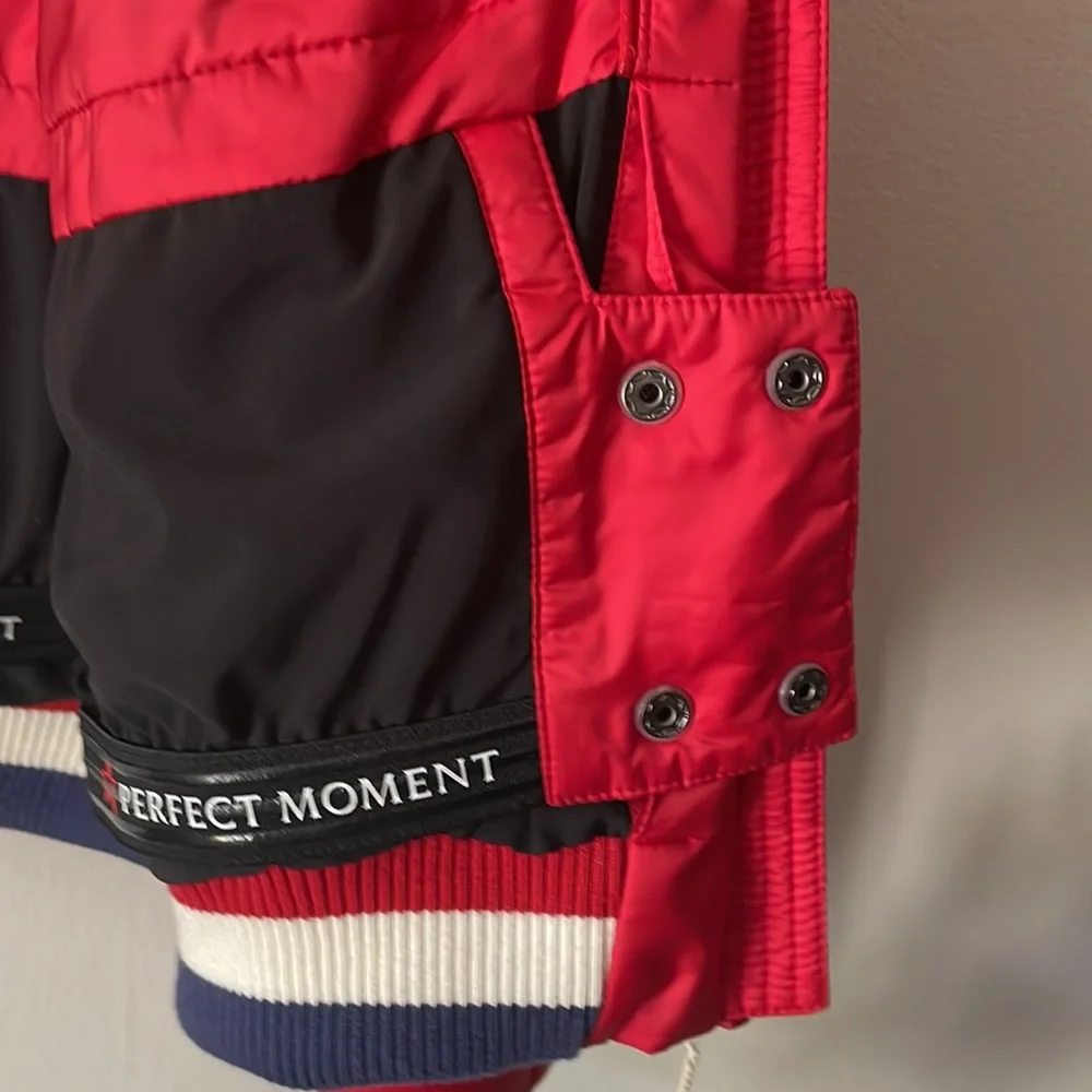 NWT ♥️ PERFECT MOMENT Rainbow Quilted Down Bomber Jacket